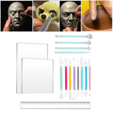 Maxbell 15Pcs Pottery Tools Polymer Clay Art Tools Set for Shaping Sculpting Polymer