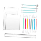 Maxbell 15Pcs Pottery Tools Polymer Clay Art Tools Set for Shaping Sculpting Polymer