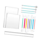 Maxbell 15Pcs Pottery Tools Polymer Clay Art Tools Set for Shaping Sculpting Polymer