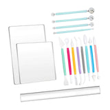 Maxbell 15Pcs Pottery Tools Polymer Clay Art Tools Set for Shaping Sculpting Polymer