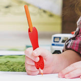 Maxbell Silicone Pen Grip Practical Pencil Holder Grip for Toddler Sketching Student Red