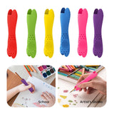 Maxbell Silicone Pen Grip Practical Pencil Holder Grip for Toddler Sketching Student Red