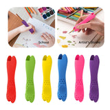 Maxbell Silicone Pen Grip Practical Pencil Holder Grip for Toddler Sketching Student Red