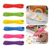 Maxbell Silicone Pen Grip Practical Pencil Holder Grip for Toddler Sketching Student Red