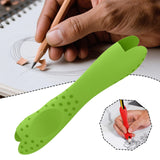 Maxbell Silicone Pen Grip Practical Pencil Holder Grip for Toddler Sketching Student Green