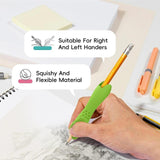 Maxbell Silicone Pen Grip Practical Pencil Holder Grip for Toddler Sketching Student Green