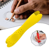 Maxbell Silicone Pen Grip Practical Pencil Holder Grip for Toddler Sketching Student Yellow