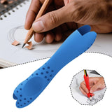 Maxbell Silicone Pen Grip Practical Pencil Holder Grip for Toddler Sketching Student Blue