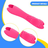 Maxbell Silicone Pen Grip Practical Pencil Holder Grip for Toddler Sketching Student Rose Red