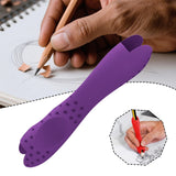 Maxbell Silicone Pen Grip Practical Pencil Holder Grip for Toddler Sketching Student Purple
