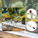 Maxbell 2x 1/64 Scale Miniature Figures Ornament Realistic Creative Fencer Figurines White
