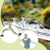 Maxbell 2x 1/64 Scale Miniature Figures Ornament Realistic Creative Fencer Figurines White