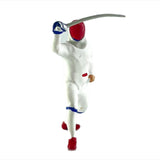 Maxbell 2x 1/64 Scale Miniature Figures Ornament Realistic Creative Fencer Figurines White