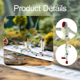 Maxbell 2x 1/64 Scale Miniature Figures Ornament Realistic Creative Fencer Figurines White