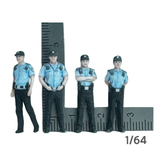Maxbell 4x Mini Community Police Officer Figure Dioramas Mini Architectural Figurine