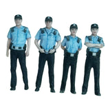 Maxbell 4x Mini Community Police Officer Figure Dioramas Mini Architectural Figurine