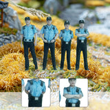 Maxbell 4x Mini Community Police Officer Figure Dioramas Mini Architectural Figurine