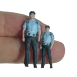 Maxbell 4x Mini Community Police Officer Figure Dioramas Mini Architectural Figurine