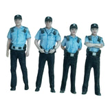 Maxbell 4x Mini Community Police Officer Figure Dioramas Mini Architectural Figurine