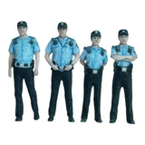 Maxbell 4x Mini Community Police Officer Figure Dioramas Mini Architectural Figurine
