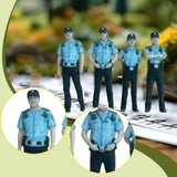 Maxbell 4x Mini Community Police Officer Figure Dioramas Mini Architectural Figurine