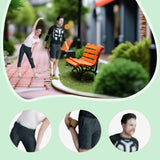 Maxbell 2 Pieces Miniature Sports Figure Dioramas Train Layout Fitness Couple Figure