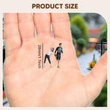 Maxbell 2 Pieces Miniature Sports Figure Dioramas Train Layout Fitness Couple Figure