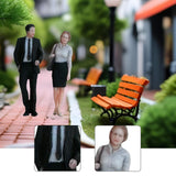 Maxbell 1/64 Scale People Figures Resin Standing People Figurines Desktop Decoration Style A