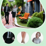 Maxbell 1/64 Scale People Figures Resin Standing People Figurines Desktop Decoration Style A