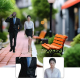 Maxbell 1/64 Scale People Figures Resin Standing People Figurines Desktop Decoration Style B