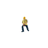Maxbell 4Pcs 1:64 Construction Worker Figurine Resin for DIY Scene Photo Props Decor