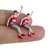 Maxbell 3Pcs Miniature Rock Climbing Figures for Micro Landscape Crafts Fairy Garden 1 87 Scale