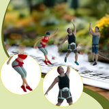 Maxbell 3Pcs Miniature Rock Climbing Figures for Micro Landscape Crafts Fairy Garden 1 87 Scale