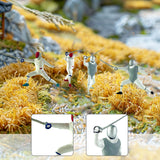 Maxbell 1/64 Scale Model Figure Hand Painted Resin Realistic Mini Fencing Doll Model Forward White