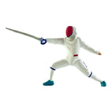 Maxbell 1/64 Scale Model Figure Hand Painted Resin Realistic Mini Fencing Doll Model Forward White