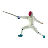 Maxbell 1/64 Scale Model Figure Hand Painted Resin Realistic Mini Fencing Doll Model Forward White