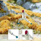 Maxbell 1/64 Scale Model Figure Hand Painted Resin Realistic Mini Fencing Doll Model Forward White