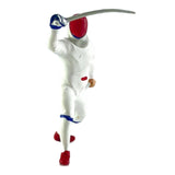Maxbell 1/64 Scale Model Figure Hand Painted Resin Realistic Mini Fencing Doll Model Defense White