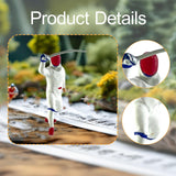 Maxbell 1/64 Scale Model Figure Hand Painted Resin Realistic Mini Fencing Doll Model Defense White