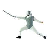 Maxbell 1/64 Scale Model Figure Hand Painted Resin Realistic Mini Fencing Doll Model Forward Gray