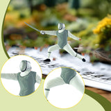 Maxbell 1/64 Scale Model Figure Hand Painted Resin Realistic Mini Fencing Doll Model Forward Gray