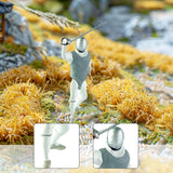 Maxbell 1/64 Scale Model Figure Hand Painted Resin Realistic Mini Fencing Doll Model Defense Grey