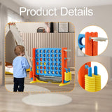 Maxbell Four in A Row Game Rings Toss Travel Family Board Game for Home Indoor Party castle