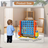 Maxbell Four in A Row Game Rings Toss Travel Family Board Game for Home Indoor Party castle