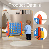 Maxbell Four in A Row Game Rings Toss Travel Family Board Game for Home Indoor Party house