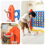 Maxbell Four in A Row Game Rings Toss Travel Family Board Game for Home Indoor Party house
