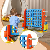 Maxbell Four in A Row Game Rings Toss Travel Family Board Game for Home Indoor Party Rocket