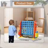 Maxbell Four in A Row Game Rings Toss Travel Family Board Game for Home Indoor Party Rocket