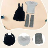 Maxbell 1/6 Scale Bib Overalls and Top Bib Shortalls for 12" Action Figures Dress up