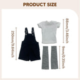 Maxbell 1/6 Scale Bib Overalls and Top Bib Shortalls for 12" Action Figures Dress up